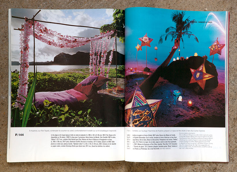 Marie Claire Maison, nature morte, still life, Tahiti, Huahine